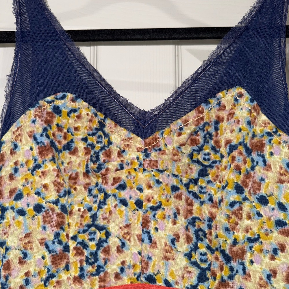 Staring at Stars Floral Mini Dress - Blue and Red - Picture 2 of 6